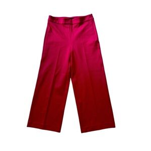 Ann Taylor Vibrant Red Pink Wide Leg Pants